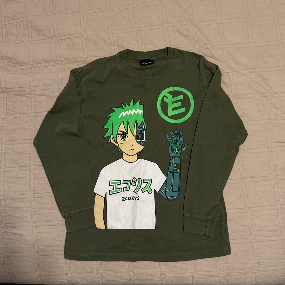 Green Graphic Long sleeve shirt